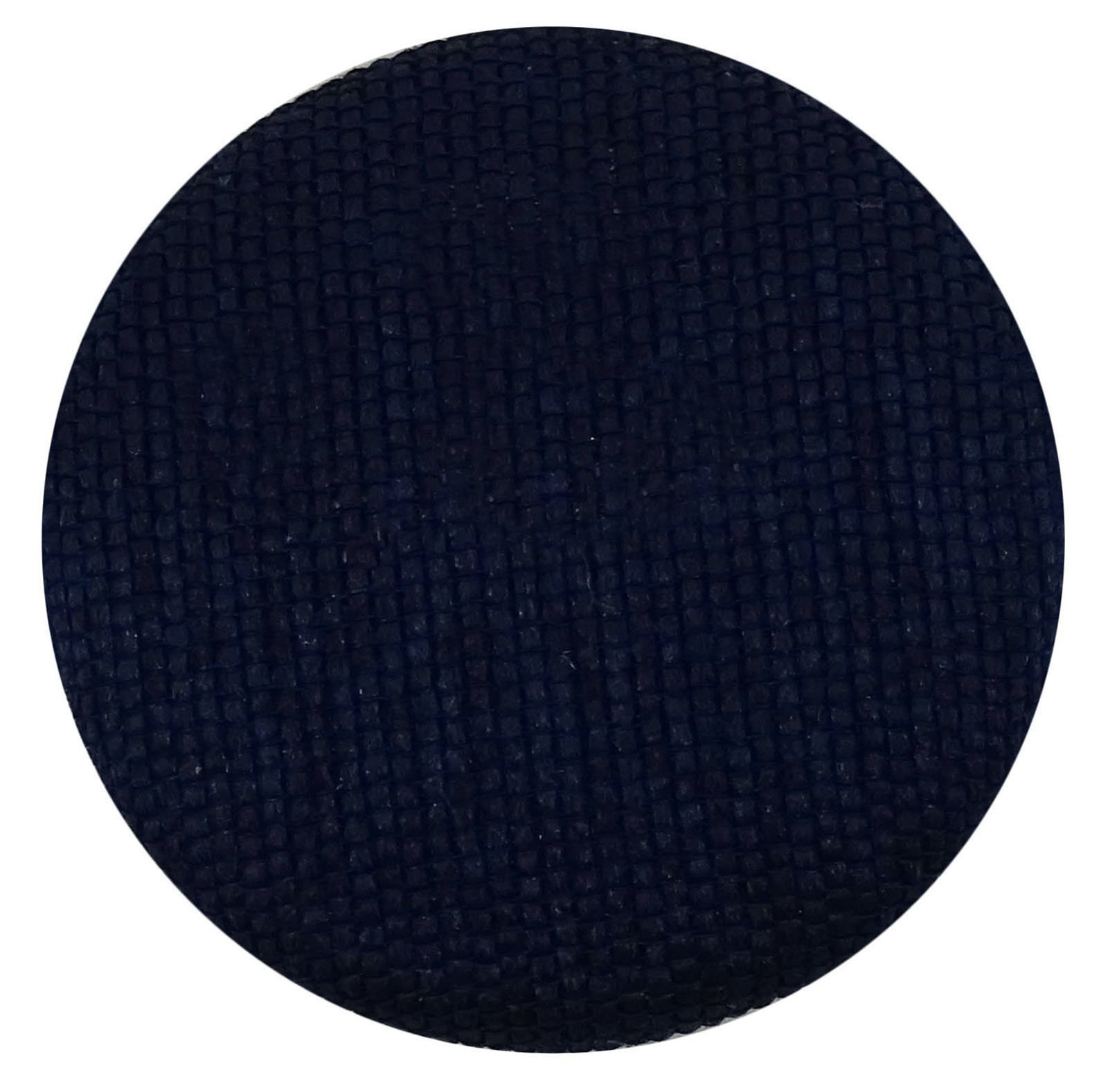 Knitwit Navy Blue Poly Dupion Cloth Covered 2 Holes Scrapbooking Craft Sewing Buttons - Pack of 12 Pieces