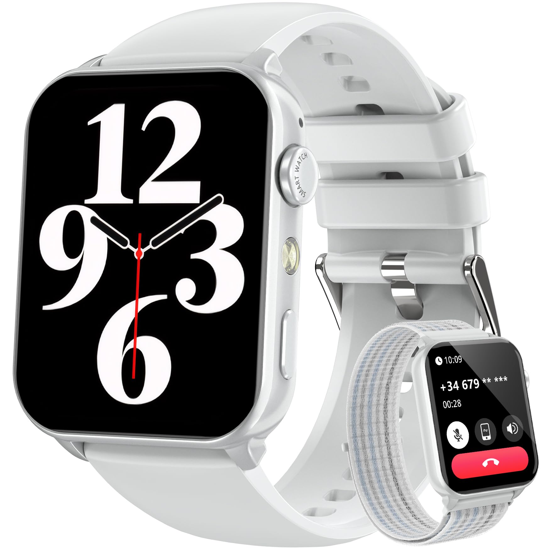 Blackview Smart Watch for Men Women, 1.91" HD Fitness Watch with LED Flashlight, Heart Rate SpO2 Sleep Stress Monitor, 120+ Sports, Waterproof Step Counter, Bluetooth Call Smartwatch for iOS Android