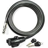 MARQUE Bike Lock with Key &ndash; 3/8&rdquo; (4Ft, 7Ft, 15Ft, 25Ft) Straight Cable Locks with Keys, Anti-Theft Security Cable for Bicycles, Scooters, Kayaks, Paddle Boards, Gates