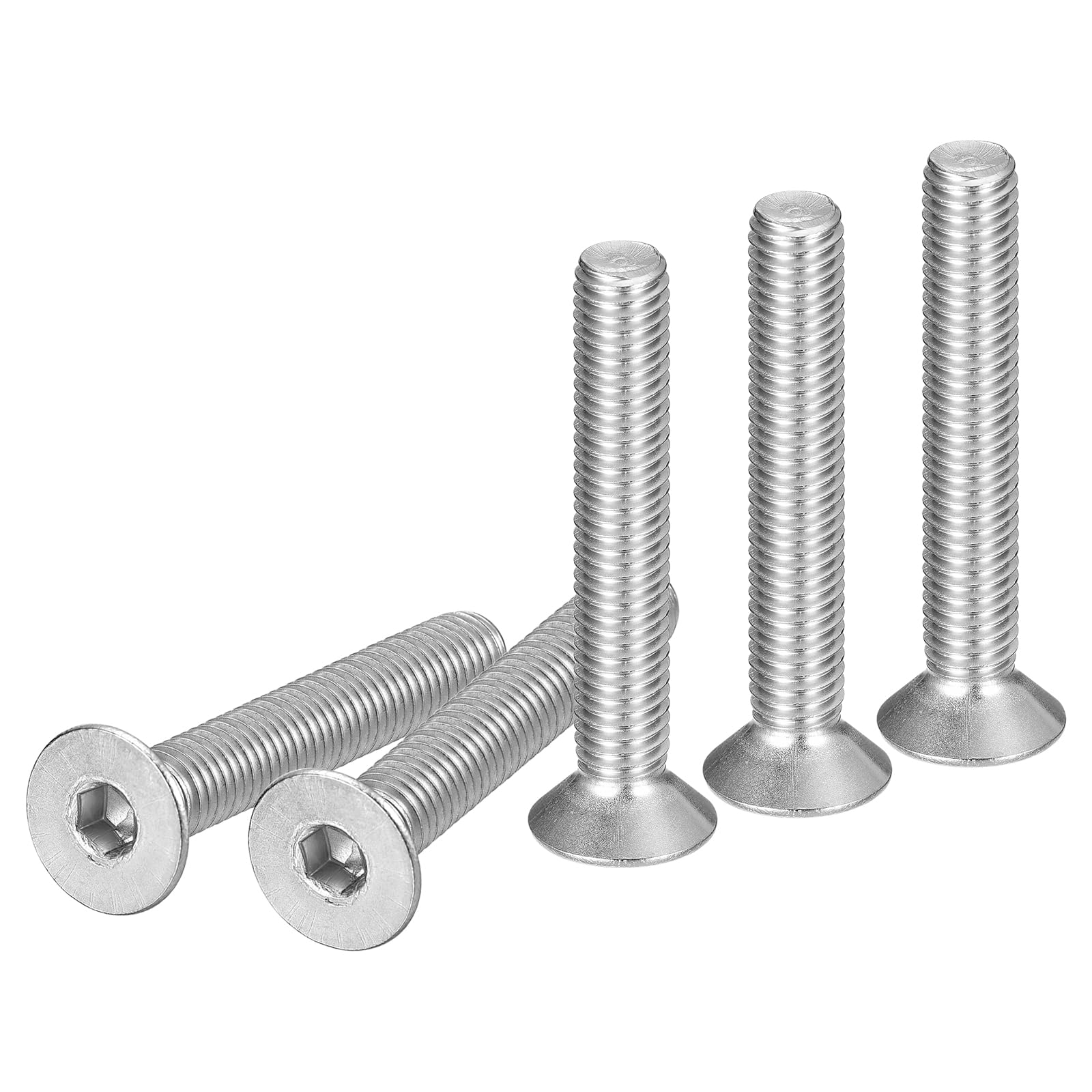 DTGN M8-1.25 x 50mm Flat Head Socket Cap Screws, 10 Pack 304 Stainless Steel Hex Socket Flat Head Screws, Full Thread, Countersunk Bolts โ image 1