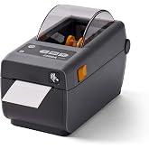 Zebra ZD410 Direct Thermal Only Desktop Printer - Ethernet, Bluetooth, USB and USB Host Connectivity, 2" Max Print Width, 203 DPI, 6 IPS, Monochrome Barcode Label Printer, Grey- ZD41022-D01E00EZ YKGAV