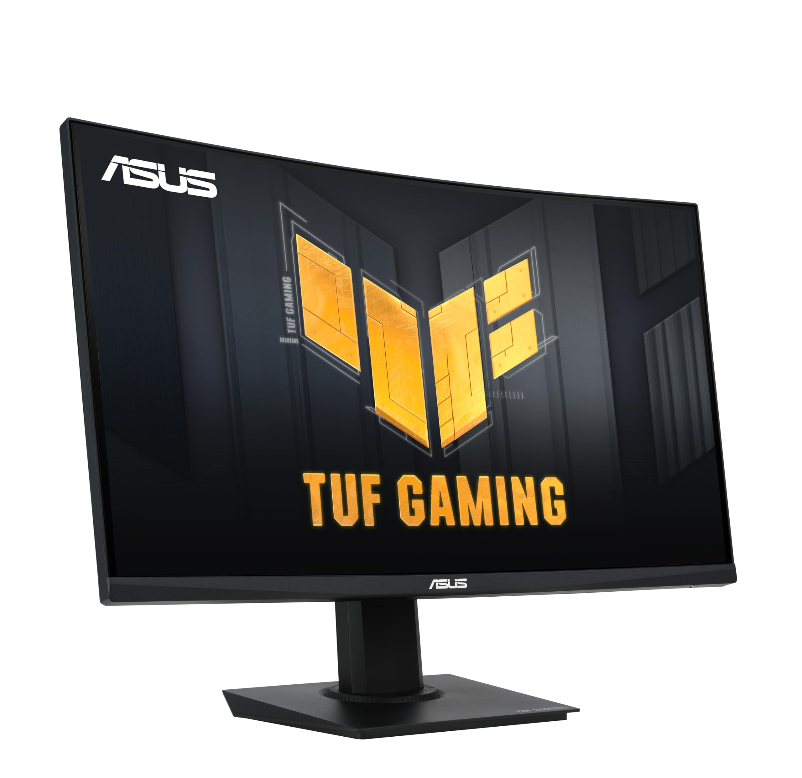 Monitor curvo ASUS TUF Gaming de 24" (23,6 pulgadas visibles) (VG24VQER) - FHD, 180 Hz, 1 ms, DCI-P3 90 %, sincronización de desenfoque de movimiento extremadamente bajo, FreeSync, Shadow Boost, cuidado de los ojos, DisplayWidget Center, garantía de 3 años
