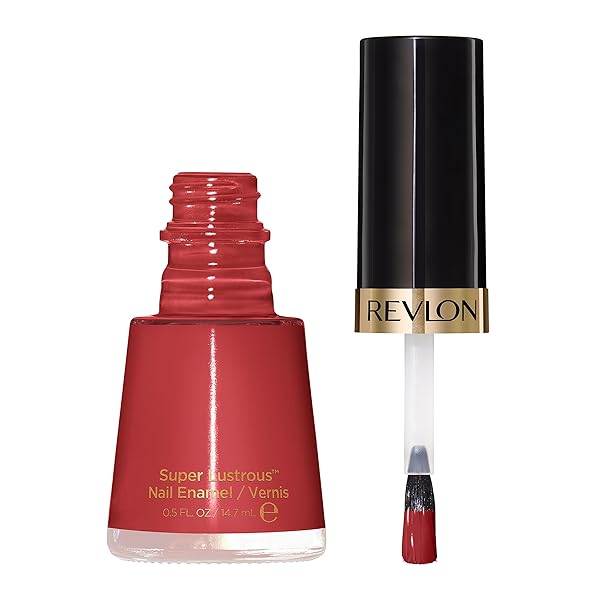 REVLON SUPER LUSTROUS NAIL POLISH, CHIP-RESISTANT & LONGWEAR FORMULA, HIGH SHINE FINISH, 161 TEAK ROSE, 0.5 FL OZ