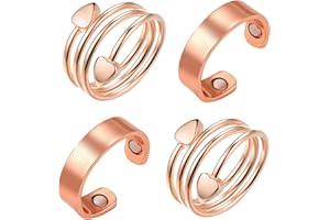 BioMag Copper Rings for Women, 99.99% Pure Copper Magnetic Rings Thumb Rings for Lymphatic Drainage, Adjustable Jewelry Gifts for Women