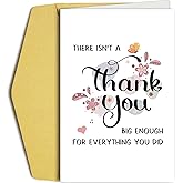 Oamiolek Funny Thank You Card for Him Her, Humor Appreciation Card for Men Women, Sweet Thank You Card for Teacher Nurse Colleague