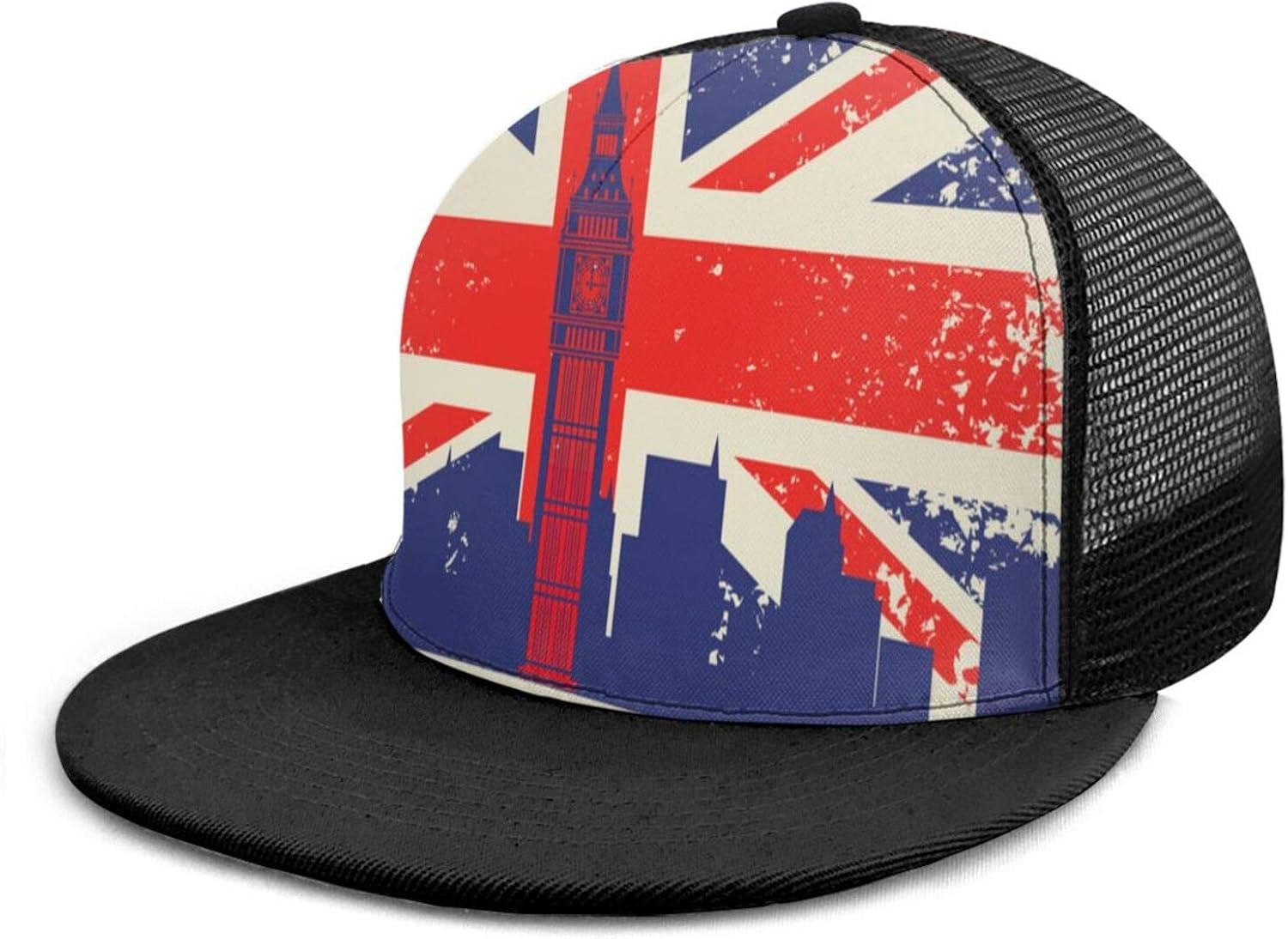 Britain Flag and Big Ben in London Hat Printed Baseball Cap Headgear