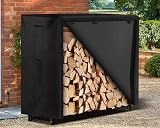 Amagabeli 4ft Firewood Log Rack with Waterproof Cover, Large Capacity view 7