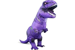 PIAMIF Inflatable Dinosaur Costume Adult, Fancy Halloween Blow up T-Rex Costume Full Body Dino Costume for Cosplay Party