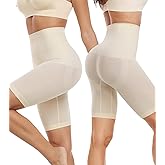 HACI Women's High Waisted Shapewear Tummy Control Shorts Faja Body Shaper Seamless no Rolling Butt Thigh Slimmer Under Dress