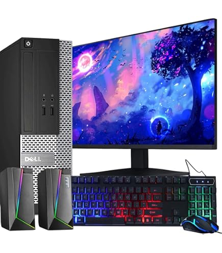 Mua Dell Gaming OptiPlex Desktop RGB Computer PC, Intel Core I7, AMD RX 550 4GB GDDR5, 16GB RAM 512gb Ssd 24 Inch Hdmi Monitor Rgb Keyboard Mouse And Headset Wifi Windows 10 Pro Renewed B0blqy6vf3