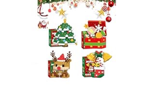 Santa Claus Design Building Blocks Set, Christmas Building Blocks Theme Ornaments, Mini Building Figures (style1)