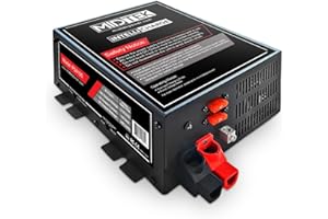 MIDTEK Power Converter (100 AMP) - 120V AC to 12V DC Output - Lithium Compatible for RVs, Travel Trailers, Solar Applications and Car Audio Systems. Compatible with Parallax, Magnetek and WFCO Models.