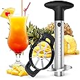 OOKUU Pineapple Corer Cutter, Stainless Steel Fruit Pineapple Peeler Slicer [Upgraded, Reinforced, Thicker Blade], Pineapple Core Remover with Measure Mark, Kitchen Tool for Diced Pineapple Rings