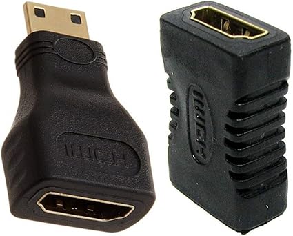Amazon Hdmi変換アダプタ ミニhdmi Hdmi メス Hdmiミニ オス Hdmiとhdmi延長コネクター 2つセット ノーブランド品 変換アダプター 変換プラグ