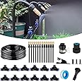 New Quick Connector Drip Irrigation Kits,Automatic Irrigation System With Replaceable 360-degree Bending Dropper,atomizing Copper Nozzle For Watering System For Garden Plant Lawn Patio.(Copper Nozzle)