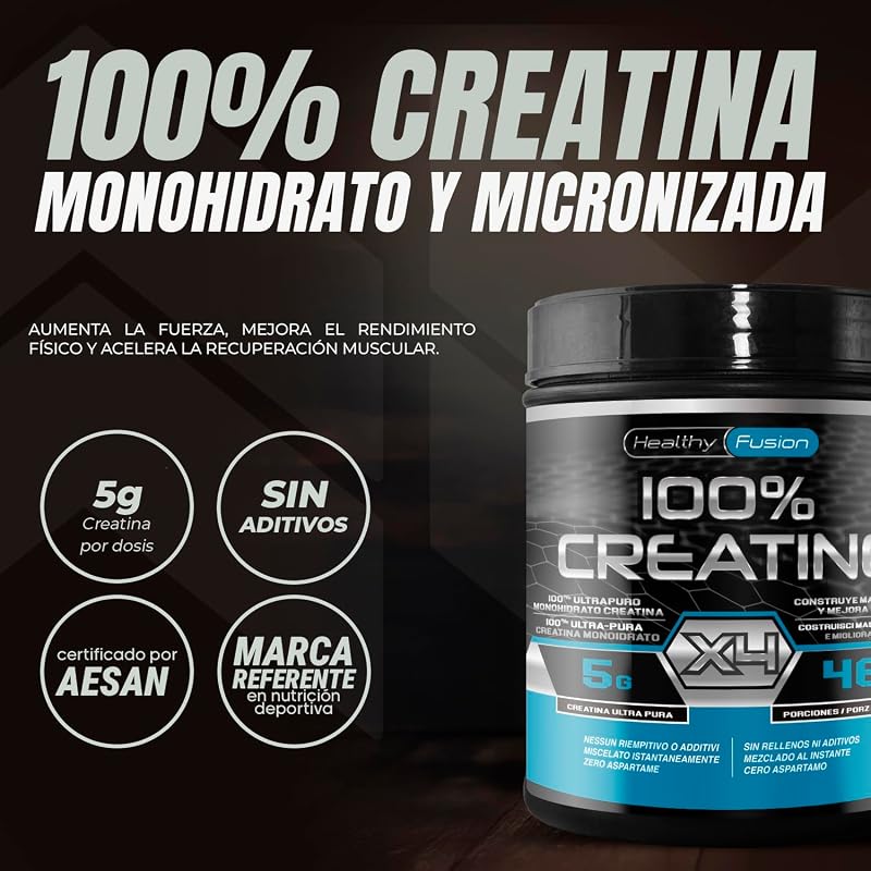100% Creatina Monohidratada, Dose Alta | 5g de Creatina por dose | Promove o crescimento muscular e melhora a resistência física | Alta solubilidade | 300g Sem sabor