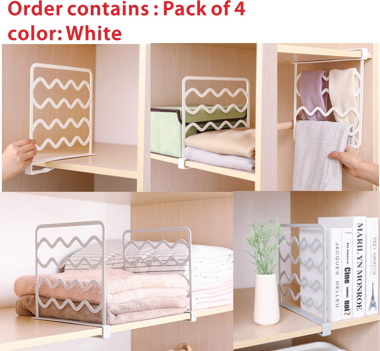 Cq Acrylic Plastic Shelf Dividers Closets Shelf And Closet Separator