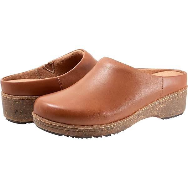Amazon.com | SoftWalk Womens Addie Cognac 5 M (B) | Mules & Clogs