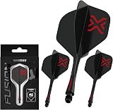 Winmau Darts Fusion Integrated Flight & Shaft System No.2 Black Intermediate