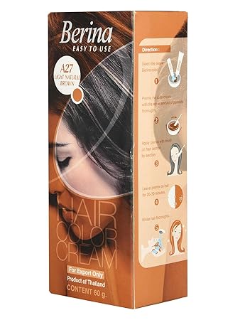 Berina Light Natural Brown Hair Color Cream