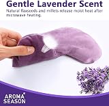 Aroma Season Microwave Face Heating Mask - Lavender Scent, Washable, Purple view 4