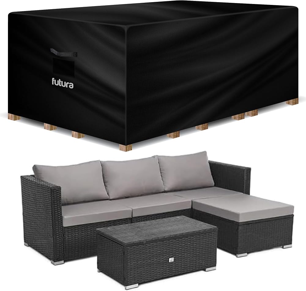 Futura Premium Rectangular Garden Furniture Cover 200x160x70cm 600D