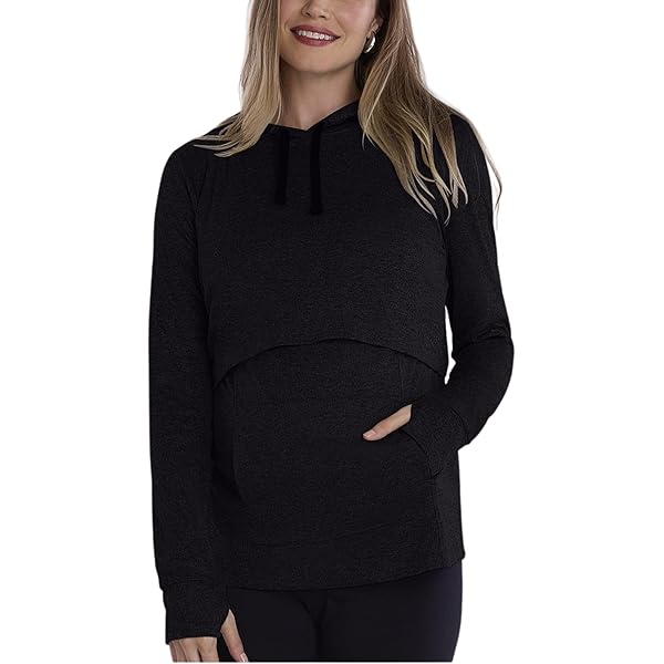 Motherhood Maternity Women's Maternity Nursing Long Sleeve Hooded Fleece  Sweatshirt, Grey/White Stripe, Small : Amazon.ca: Clothing, Shoes \u0026  Accessories