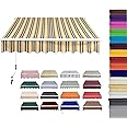 MOIUBYW Retractable Patio Awning Replacement Fabric (Without Frame) Waterproof Shade Sun Shade Awning Cover Outdoor Patio Canopy Sunsetter Deck Awnings Polyester(A,(8x5ft) 2.5x1.5m)