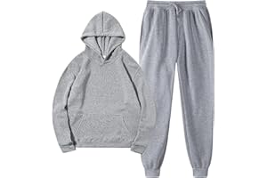 HUCHPI Men Women Sweatsuits Set 2 Piece Oversized Long Sleeve Leisure Tracksuit Autumn Two Piece Jogging Suit Set
