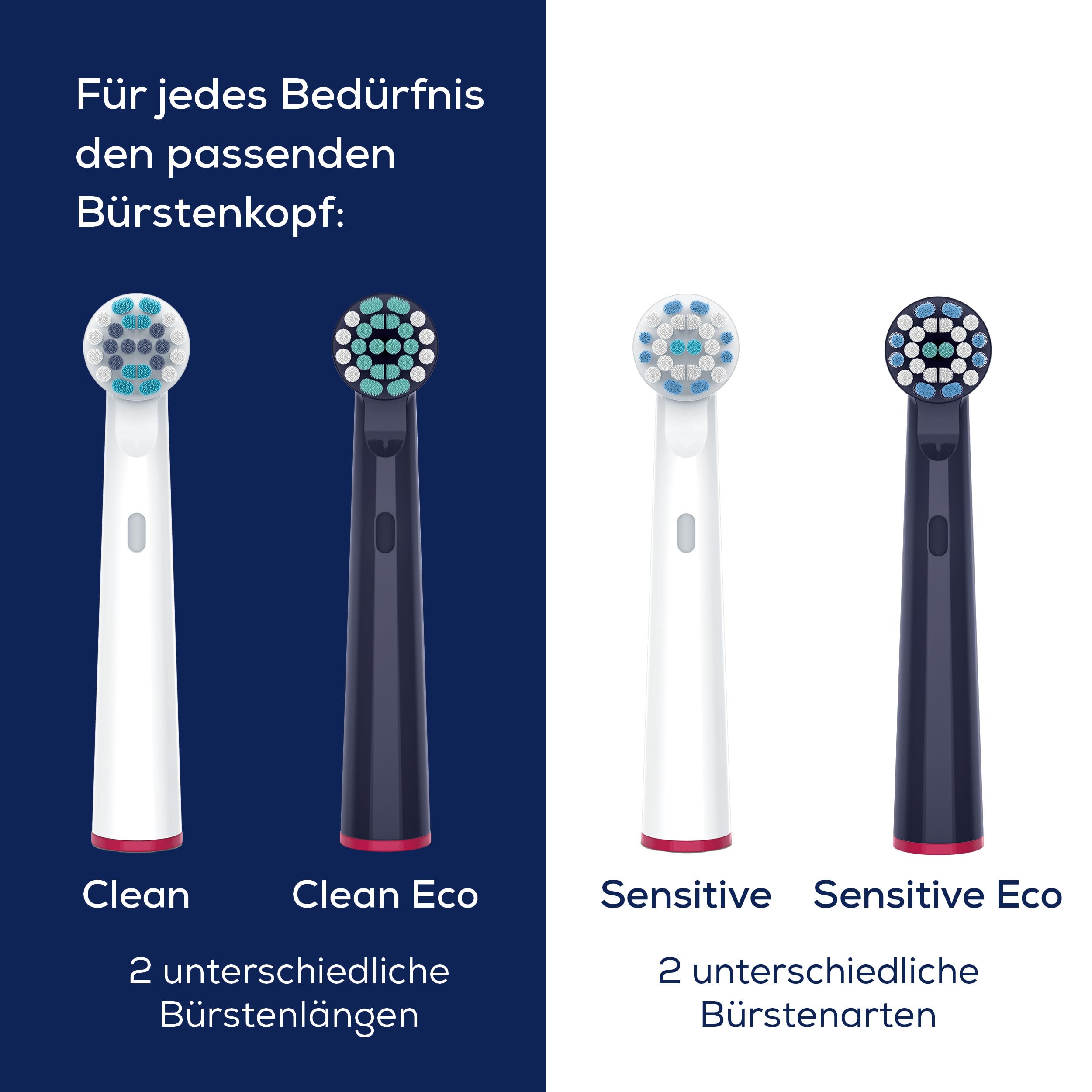 Beurer TB Sensitive Eco Aufsteckbürsten für elektrische Zahnbürste, 4 Bürstenköpfe kompatibel mit Oral-B, Borsten aus 100% nachwachsenden Rohstoffen, effektive Zahnreinigung, Härtegrad Weich 6