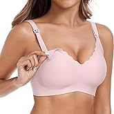 Vertvie Nursing Bras for Breastfeeding Seamless Comfort Maternity Bra Wireless Support Pregnancy Sleep Bralette Natural Shape