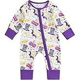 Lamuusaa Newborn Baby Girl Boy Mardi Gras Outfit Long Sleeve Mask Crown Romper Zipper Bodysuit One Piece Jumpsuit