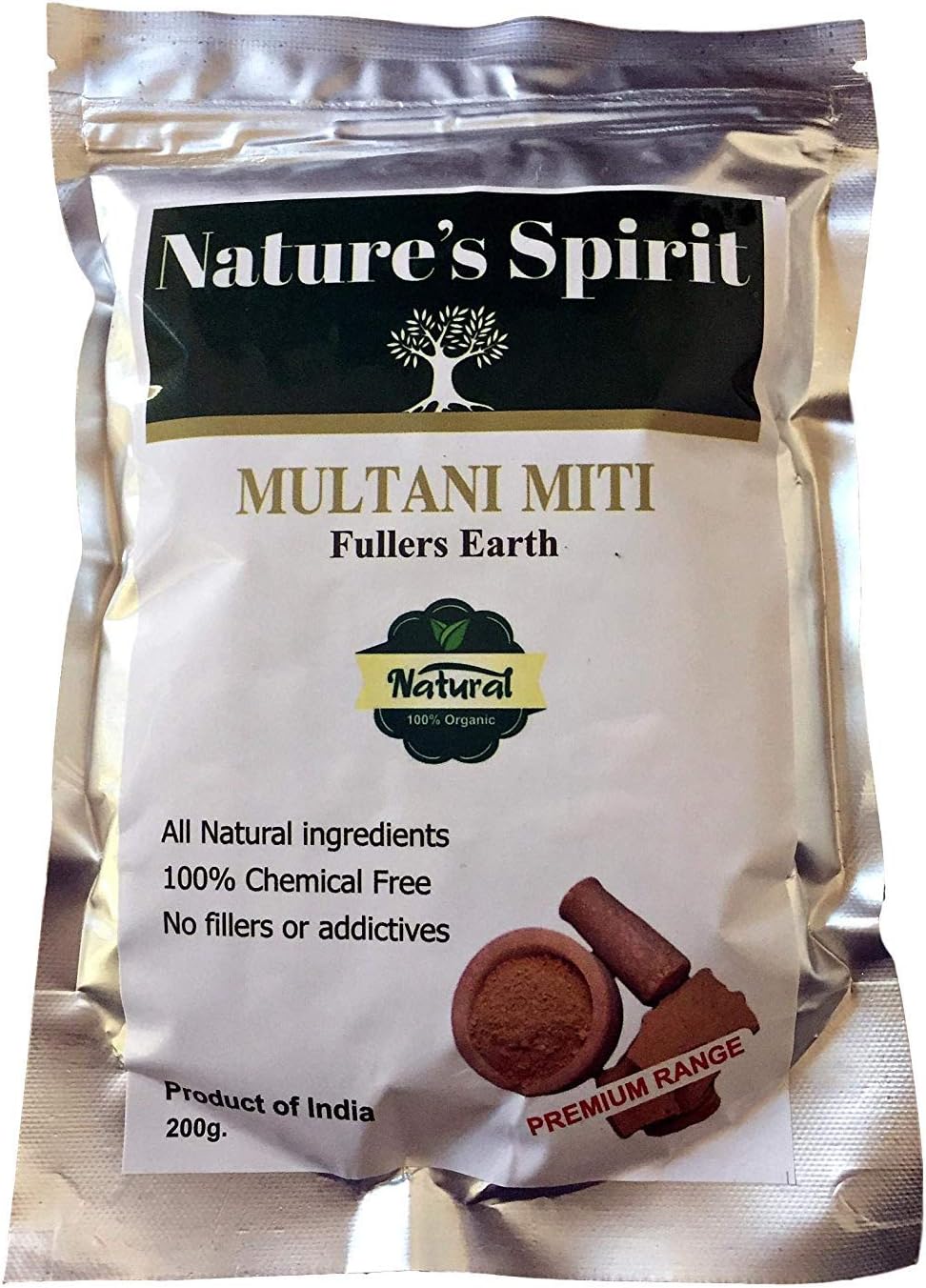 Fullers Earth Multani Mitti 100g Healing Clay Face Mask Impurities Skin
