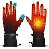 Heated Gloves Liners for Men Women Rechargeable Electric Gloves 7.4V 2200mAh Thin Heated Running Gloves Hiking Photography Heated Driving Gloves