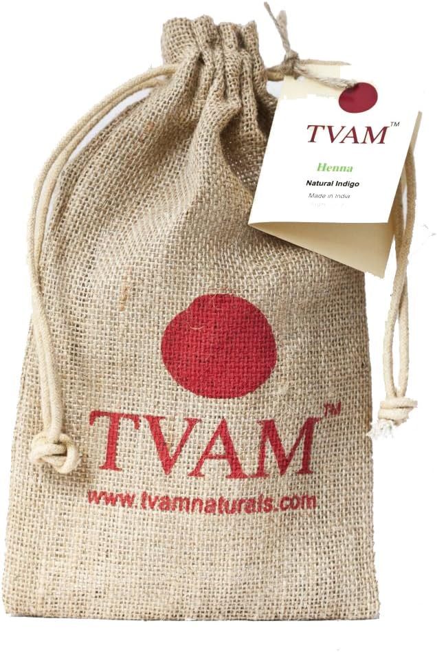 TVAM Hair Colour | Indigo | Healthy Hair Colour | Organically Grown Ingredients | For Premature Greys, Scalp Infections And Split Ends | Paraben-free Sulphate-free Silicone-Free -100gm