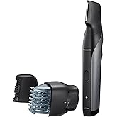 Panasonic Body Groomer for Men and Women, Unisex Wet/Dry Cordless Electric Body Hair Trimmer with 2 Comb Attachments, Multi-Directional Shaving in Sensitive Areas - ER-GK80-S (Black)