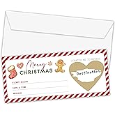 valucise Christmas Boarding Pass Ticket Gifts, Holiday Scratch Off Card with Envelope, Birthday Christmas Anniversary DIY Surprise Gifts for Kids Family Couple Friend, 1 Set Of-29