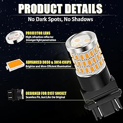iBrightstar 3157 LED Bulb Amber, 3157a LED Turn