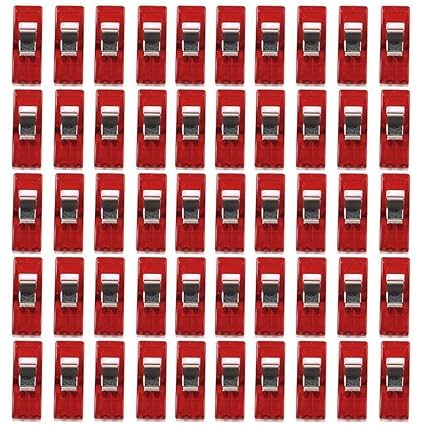 Runfon Nähklammern Starke Clips für viele Handarbeiten 50 Stück, Rot 100% neu und ultra hohe Qualität
