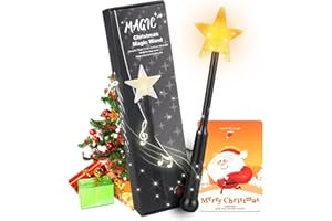 Narremcoy Christmas Wireless Magic Lights Wand – Remote Control with Music & Light Effects, Magic Wand for Easy Use, Gift with Remote Tree Function for Christmas Tree Wand Snowflake for Kids