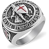 WOVTE Men's Viking Valknut Ring, Titanium Steel Norse Rings for Men Vintage Gothic Jewelry Gifts, Size 10