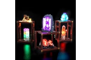BrickBling LED Lights Compatible with Lego Mineral Collection, Creative Light Kit Compatible with Lego 21362 (Lights Only, No