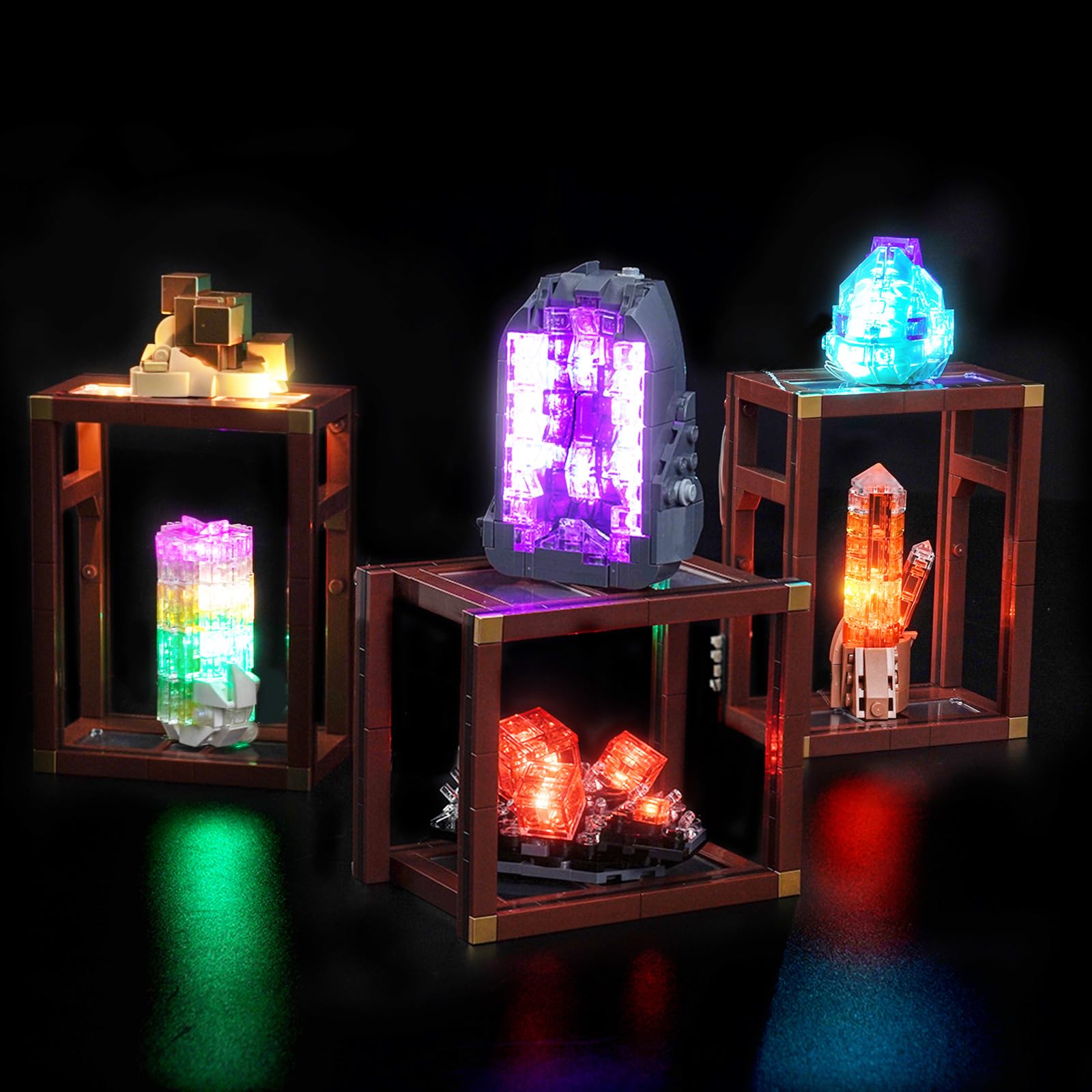 Light Kit Compatible with Lego 21362 Mineral Collection (No Model), Decoration Lighting Set Compatible with Lego Mineral Collection Creative Toys