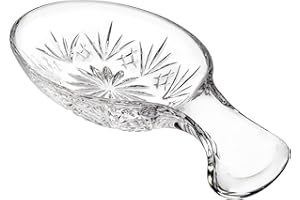 Godinger Spoon Rest for Kitchen, Crystal Glass Spoon Holder Rest - Dublin Collection
