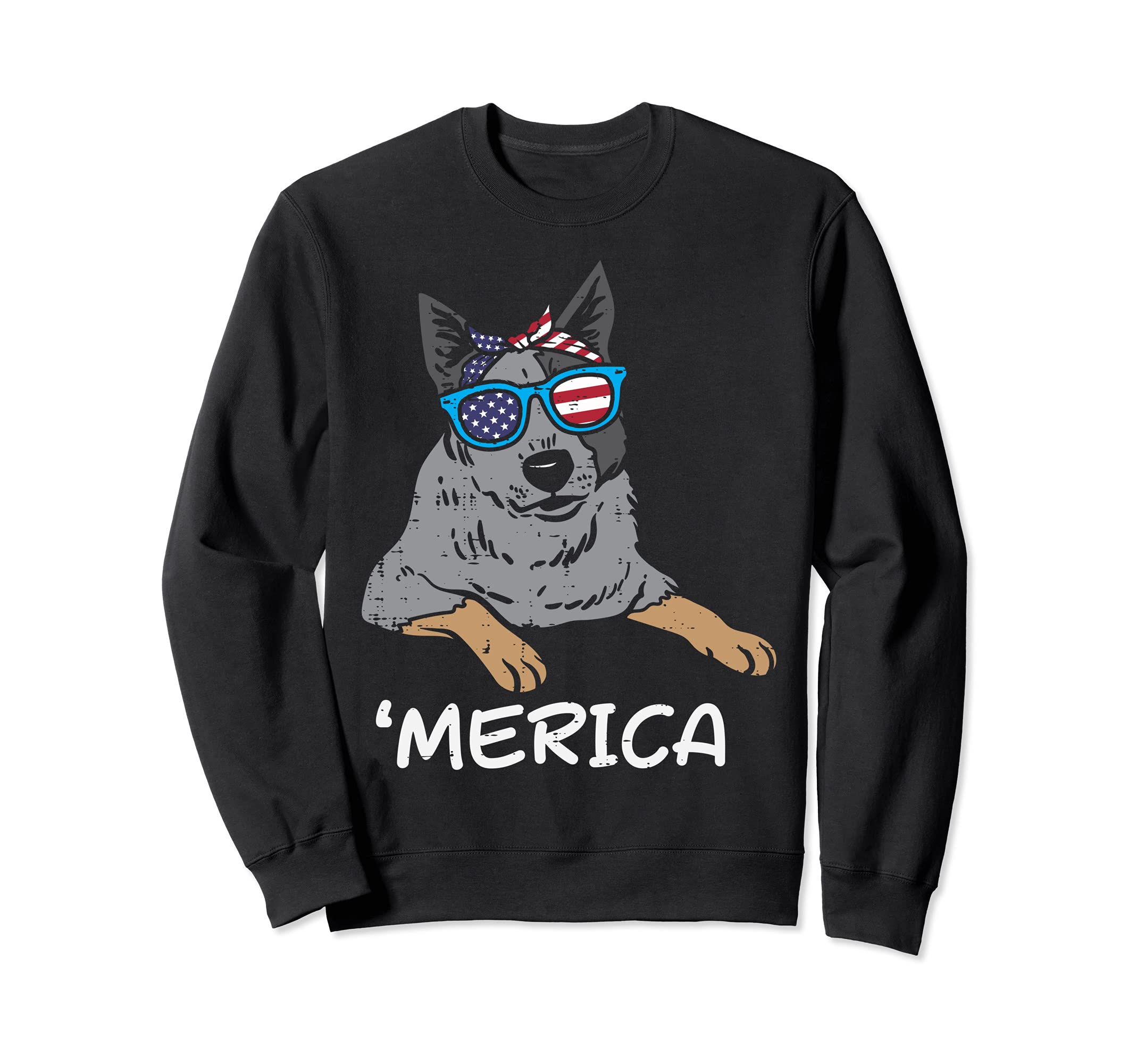 Merica Heeler Cattle Dog American USA 4th Of July Fourth Dog Sweatshirt