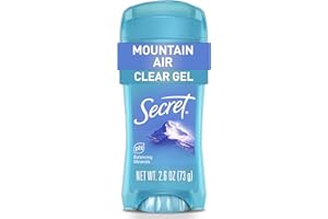 Secret Fresh Antiperspirant Deodorant for Women, 72hr Breathable Sweat & Odor Protection, Instant Freshness & Gentle, PH Balancing Minerals, Clear Gel, Mountain Air Scent, 2.6 oz