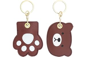 Leather Keychain Case Holder for Apple tag,Protective Tag Cover with Keychain Ring,Anti-Scratch Tags Case for Keys，Bags