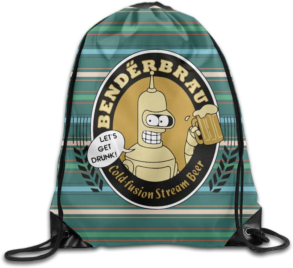 MDSHOP Futurama Bender Drawstring Backpack Sack Bag