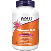 NOW Supplements, Vitamin K-2 100 mcg, Menaquinone-4 (MK-4), 250 Veg Caps