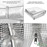 VOUNOT Walk-In Polytunnel Greenhouse 3x2x2m 6m² Roll-Up Sides Door Mesh view 5